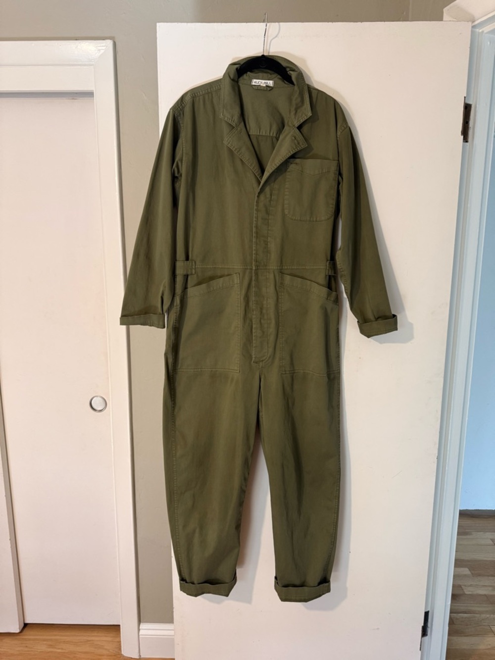 Alex Mill Olive Utility Boilersuit